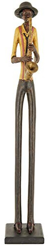 Hill 1975 Standing Jazz Band Saxophonist, Resin, Mixed, one, 0264
