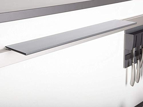 SOTECH Linero MosaiQ Deko Einleger 'L' 585x106,5x4 mm Rauchglas | für Linero Mosaiq Ablage grau
