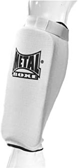 METAL BOXE Protège-Tibias Blanc M