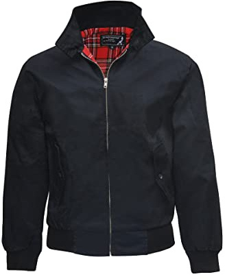 Knightsbridge Harrington, giacca da uomo in stile retrò, per scooter, in diversi colori, XS-3XL