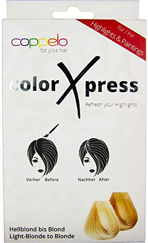 Coppelo colorXpress Hellblond bis Blond Sofort deckendes Haar und Augenbraun Make Up