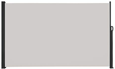 SAILUN® Seitenmarkise Sichtschutz Sonnenschutz Windschutz, 180 x 300 cm Grau Markisenstoff aus Polyester (180 x 300 cm, Grau)