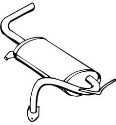 VEGAZ MIS-58 Endschalldämpfer Endtopf Hinten 1400mm 6,9kg