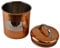 Boîte de rangement en cuivre martelé - pour thé, café et sucre