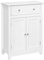 VASAGLE Bathroom Storage Cabinet Free Standing, with Drawer and Adjustable Shelf, Kitchen Cupboard, Wooden Entryway Storage Cabinet, 23.6 x 11.8 x 31.5 inches, White UBBC61WT