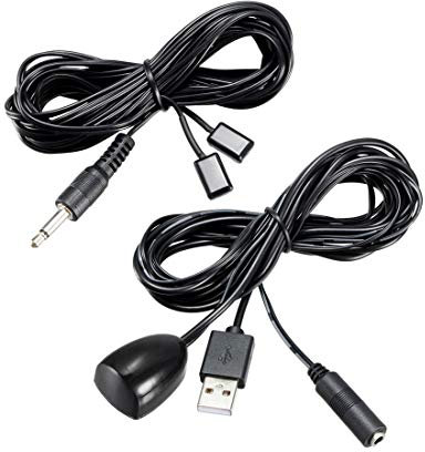 sourcing map Infrared Remote Extender Cable 1 Receiver 2 Emitters Repeater Kit USB Adapter