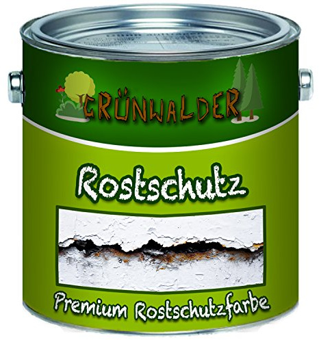 Grünwalder Rostschutz-Grundierung premium Rostschutzfarbe - pigmentierter Farb-Anstrich, leichte Verarbeitung & Wetterbeständig in Hell-Grau und Rot-Braun (1 L, Rotbraun)