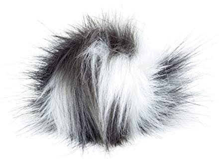 Unbekannt Fell Pompon mit Druckknopf 105 Shadow