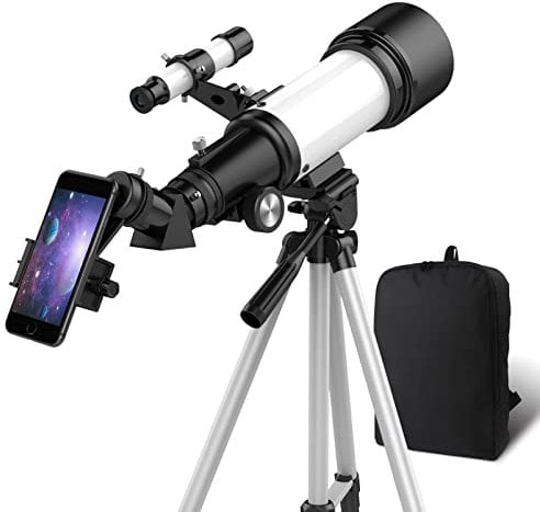 OYS Teleskop, Teleskop für Erwachsene und Kinder,70 mm Blende 400 mm Refraktor-Teleskop für Astronomie-Anfänger,tragbarer Teleskop-Rucksack