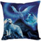 Violetpos Kissenhülle Sofa Zierkissenbezug Auto Zierkissenbezüge Kissenbezüge Kissen Weiß Wolf Drache Blau Mondnacht 40 x 40 cm