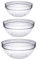 HEMOTON 3pcs Insalatiera trasparente in da 20 cm per cucina zuppa, insalata, popcorn, frutta, verdura, spuntini, pasta, cereali, stoviglie