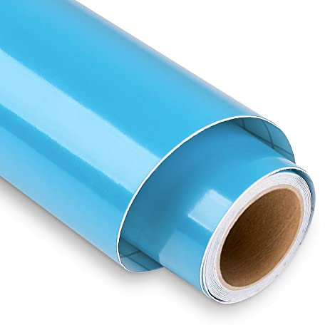 Lya Vinyl Vinyle Adhésif Bleu Brillant, 30 x 152,5 cm vinilo adhesivo permanente pour Cricut, Silhouette Cameo, Vinyle permanent pour Cadeaux de Bricolage, Mug