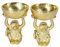 Artra Design GmbH Deko Figur AFFE 'Cheeta' 2er Set Deko AFFE Tischdeko Geschenk Gold Schale