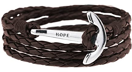 VIENTO Hope Lederarmband Anker