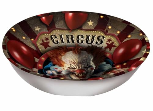 FIESTAS GUIRCA | Reusable Clown Bowl (10.6 in) - Table Decoration for Spooky Halloween Parties - Ideal for Clown Celebrations - Multicoloured