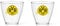 Borussia Dortmund Unisex – Erwachsene Bvb Wassergläser 2er Set Wassergl ser, Schwarz, Einheitsgröße EU