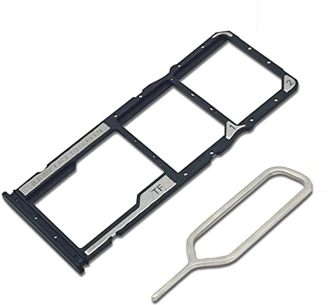Eonpam Dual SIM Karte Rahmen für Xiaomi Redmi Note 11/Note 11s Card Tray SIM Kartenhalter Slot Schlitten Halter + SIM Pin(Schwarz)