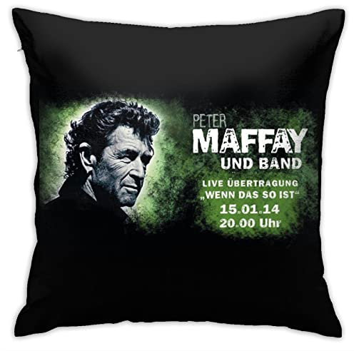 Oudrspo Peter Pillow Maffay Dekorative Quadratwurfkissenbedeckung Kissenbezüge Kissenbezug, Wohndekoration Dekorationen für Sofa Couch Bettstuhl 18x18 Zoll/45x45 cm