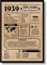 EQUIK PRODUCTS Geburtstagskarte 1939 | Geburtstagsgeschenk für Männer und Frauen | Geburtsjahr 1939 | Vintage Poster | Dekoration und Geschenkidee | Zurück in 1939