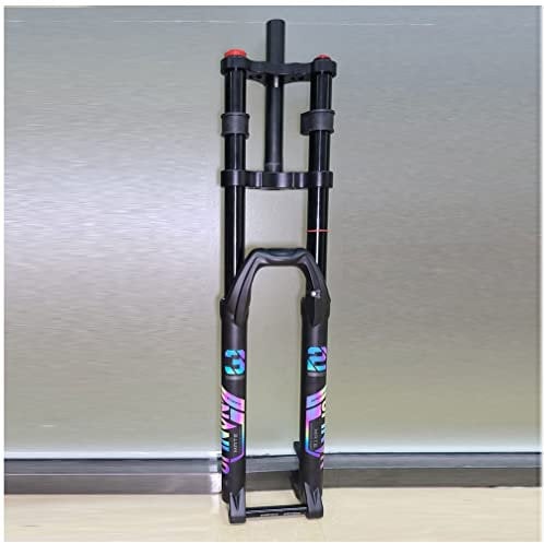 QHIYRZE 27.5 29 Mountain Bike Suspension Fork Downhill DH/XC MTB Air Fork Travel 150mm Rebound Adjustable 28.6mm Straight Double Shoulder Fork Thru Axle 15 * 100mm HL (Color : 29'' black)