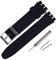 Rihahisy Correa de reloj de silicona de repuesto con hebilla plateada de acero inoxidable para Swatch, 17mm