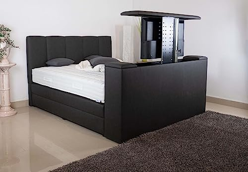 PAARA Boxspringbett Chicago mit TV-Lift | Bettkasten | Komplettset - Made in Germany (Farbe und Härtegrad (H2 - H4) frei wählbar - Bitte nach Bestellung per Nachricht mitteilen, 180 x 200 cm)