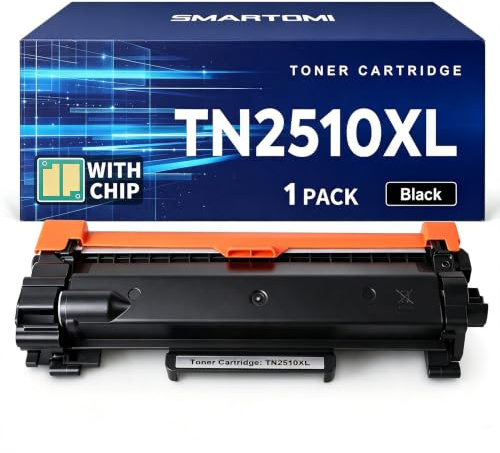 TN2510XL TN-2510XL TN2510 HL-L2400DWE TN-2510 TN 2510 XL Toner (1-Schwarz) | Kompatibel für Brother für HL-L2400DW L2400DWE MFC-L2800DW DCP-L2620DW MFC-L2860DWE DCP-L2627DW MFC-L2835DW Mit Chip