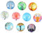 Operitacx 10St kreativität kreativekraft decoration bilder verkleidung Scrapbooking-Verzierungen Mosaikzubehör Cabochons DIY Puppenaugen Kuppel Fliese runden Glasbaustein
