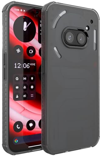 TUDIA SKN kompatibel mit Nothing Phone (2a) / Nothing Phone (2a) Plus Hülle, [Verstärkte Ecken] Stoßfest Anti-Vergilbung Dünn Semi-Transparent Matt TPU Schutzhülle Handyhülle - Mattiertes Schwarz