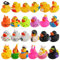 Fltengle 24 Pack Rubber Ducks Novelty, Colorful Bath Ducks, Baby Bath Toy, Party Decoration, Colorful Rubber Ducks for Jeep, Float Duck Bath Toy for Baby Shower