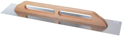 Aqbau® Frattazzo Lisciante Svizzero 680 x 130 mm | Lisseuse professionale in acciaio inox con manico in legno | Spatola per lisciare, stuccare e intonacare – Prodotto nell’UE