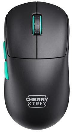 CHERRY XTRFY M68 Wireless, souris de gaming ultralégère, sans fil, 2,4 GHz, optimisée pour l'esport, forme symétrique avec front particulièrement bas , noire