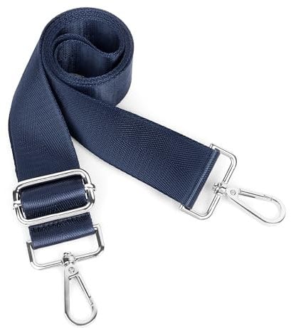 Moorle Breit Taschengurt Blau, Schulterriemen für Taschen, 3.8cm Breite Schultergurt für Taschen Blau, Verstellbarer Tragegurt für Taschen, Umhängetasche, Crossbody Bag Damen, Nylon Schultergurt