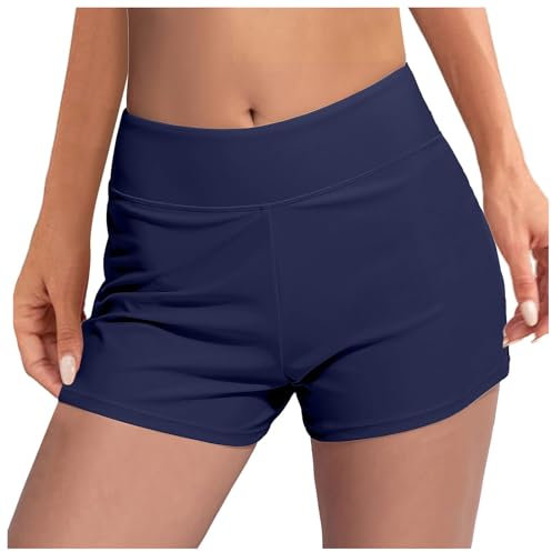 Perioden Hose zum Schwimmen, Bikini Perioden Badebekleidung, Badeshorts Periode Bottoms Schwimmshorts Badehose Bauchfrei Strandshorts, Auslaufsichere Menstruationsunterwäsche für (Dark Blue, XL)