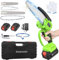Kalamotti Mini Tronçonneuse sur Batterie 6/8 Pouces, Brushless Tronçonneuse électrique Sans Fil avec 2 * 2000mAh Batteries et Chargeur, Légère Pour La Coupe Du Bois, Les Branches D'arbres