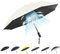 BBEQRVV Foldable Umbrella with Fan, USB Rechargeable Cooling Umbrella with Fan, Portable Multifunctional Sun Travel Umbrella for Fishing, Golfing(White)