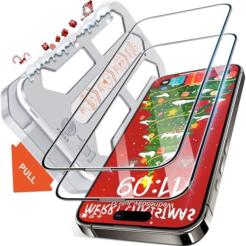 Tentoki für Panzerglas iPhone 12/12 Pro Panzer Schutz Glas (6,1 Zoll), Schutzfolie kompatibel mit iPhone 12/12 Pro Auto Dust-Elimination [9H+ Härte Folie][Kristallklar][Bläschenfrei] 2 Stück