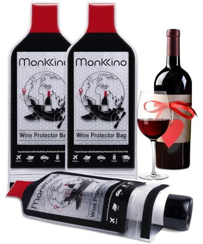 Wine Bags for Travel, 3 PACK Leakproof Wine Bottle Bags, (All-Around Protection) Reusable Wine Bottle Travel Protector Bags, Leak-proof Wine Sleeves for Suitcase, Airplane, Durable Bubble Wrap
