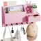 Schlüsselablage, Wandhalterung mit 6 Haken und Aufbewahrungsschublade, Schlüsselbrett Holz, Wand Schlüsselhaken, Wandregal für Schlüsselanhänger Organizer, für Eingang Wohnzimmer Flur Büro (Rosa)