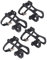 BESPORTBLE 2 Paar Pedalriemen Pedale Bike Pedals Bike Accessories Bike Fitting Fahrradpedal mit Band Fahrradpedal mit Fixierung Fahrrad Fußpedal Pedal für Fahrrad Fahrradzubehör Plastik Black