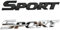 2 pezzi 3D Chrome Sport Logo Emblema, Trunk Hood Door Emblema decalcomania 3d Logo, griglia Sport emblema logo adesivo, Chrome 3d Decal Emblem Logo, Racing adesivo per bagagliaio, Distintivo Metallo