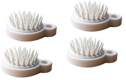 Ipetboom 2 Sätze Shampoo-bürste Schrubben Peeling Kopfhaut Reinigungsschrubber Badezimmerzubehör Haare Waschen Baden Weiß 2 Stücke * 2