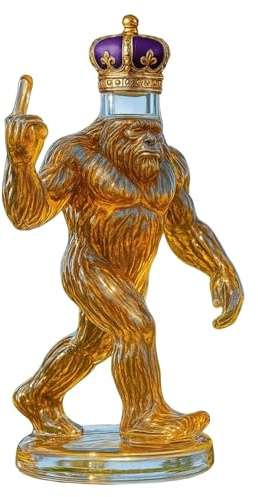 Funny Bigfoot Whiskey Bottle,2026 Novelty Bigfoot Whiskey Bottle,Bar Decorative Glass,Unique Transparent Engraved Big foot Shape Glass,Lodge, Cabin, and Bar Décor