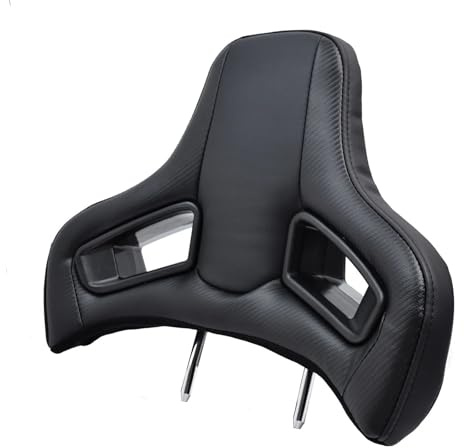 RVIFY Auto Kissen Kopfstütze 2 STÜCKE/1 Paar 496 * 386mm Auto Kopfstütze Modifizierte Racing Sitzkopfstütze(Black)