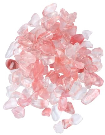 CAXUSD Gravier de Cristal Rose 100G 5-7Mm – Petites Pierres pour Aquarium Décoration de Jardin Plantes en Pot Pierres Lumineuses pour Allée Usages Artisanaux