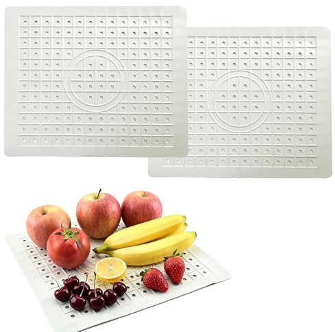 Spülbeckeneinlage, 2 Stück Spülmatte für Spülbecken, Spülbeckeneinlage Gummi Spülbeckenmatte Sink Mat Waschbecken Spülmatte Abtropfmatte für Spülbecken Einlage Matte Badezimmer Küche (Weiß Weiß)