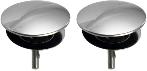 Lot de 2 cache-trous d'évier de cuisine en acier inoxydable pour garder l'évier de cuisine et de salle de bain propre (chrome vif)