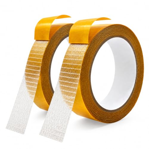 WZERHO 2 Rollen Doppelseitiges Klebeband Extra Stark,10m×13mm Transparent, Teppich Klebeband, Klebeband Doppelseitig,Spurlos. Geeignet für Teppiche Fotos Küche Haushalt Schule Hosenbeine