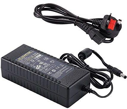 COOLM 5V 10A Power Supply Adapter AC 100-240V to DC 5 Volt 10amp DC5V10A 50W Converter 5.5x2.5mm DC Output Jack for CCTV Camera WS2812B WS2811 WS2813 SK6812 LED Strip