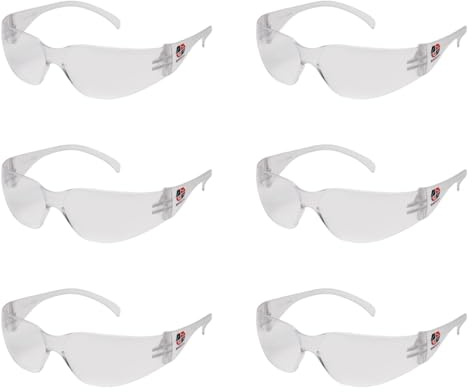 BATIFIX Schutzbrille Basic aus Polycarbonat EN166, UV-400 | klare Sicherheitsbrille kratzfest & schlagfest mit Anti-Fog, Anti-Scratch Arbeitsbrille für Industrie, Labor & Handwerk